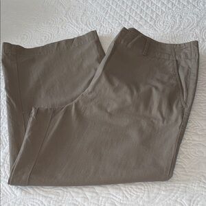 LOFT Slim Wide Leg Crop Khaki Chinos. Size 14. Cotton/Spandex Blend